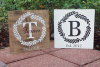 Personalized family name plaque. Family established  sign. Couple wedding gift. Anniversary gift. Bridal shower gift. Custom wood plaque.