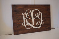 Monogram wood sign. Custom wood sign. Wedding gift. Monogram sogn. Personalized sign. Wedding decor. Rustic monogram sign. Rustic monogram.