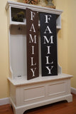 Family sign. Large vertical family sign. Custom family sign. Vertical family sign.