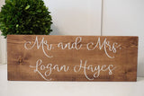 Mr. and Mrs. rustic wedding sign. Rustic wedding decor. Rustic wedding decor.