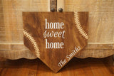 Home sweet home.  Home sweet home plate. Baseball home plate. Personalized home plate. Baseball home decor. Rustic home plate.