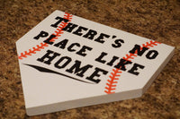 There's no place like home. Home plate. Baseball sign. Softball sign. Baseball mom. Softball mom. Man cave. Sports fan. Baseball plaque.