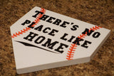 There's no place like home. Home plate. Baseball sign. Softball sign. Baseball mom. Softball mom. Man cave. Sports fan. Baseball plaque.