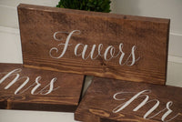 Favors wedding sign. Wedding favor table sign. Favors wedding prop. Favors wedding sign. Wood sign. Favors rustic wood sign. Wedding decor.