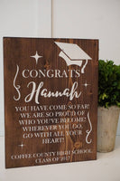Graduation plaque. Class of 2018 graduation gift. Graduation gift. Graduation wood sign. Custom graduation gift. Custom gradation plaque.