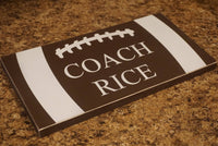 Football sign. Coaches football sign. Football bedroom decor. Boys football sign. Personalized  football sign. Sports sign.