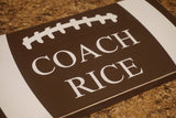 Football sign. Coaches football sign. Football bedroom decor. Boys football sign. Personalized  football sign. Sports sign.