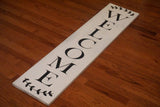 Welcome sign. Large welcome sign. Porch sign. Over sized welcome sign. White washed welcome sign.