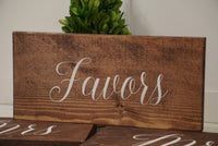 Favors wedding sign. Wedding favor table sign. Favors wedding prop. Favors wedding sign. Wood sign. Favors rustic wood sign. Wedding decor.