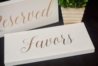 White favors wedding sign. Favors table sign. Wedding prop. Wedding sign. Wood sign. Favors wood sign. Elegant wedding decor.