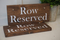 Row reserved wedding signs. Reserved signs. Wedding prop. Wedding sign. Wood sign. Reserved wood signs. Wedding decor.