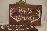 Hunting themed wedding. Hunting bedroom decor. Here comes the bride. Hunting wedding sign. Hunting wedding prop. The hunt is over wood