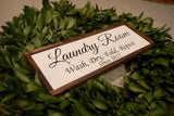 Laundry room farmhouse sign. Laundry room framed sign. Wash, rinse, fold, repeat wood sign. Laundry room wood sign. Laundry room sign.