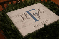 White washed wood sign. White washed family name slat sign. Family wood sign. Wedding family sign. Family established sign.