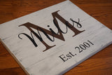 White washed wood sign. White washed family name slat sign. Family wood sign. Wedding family sign. Family established sign.