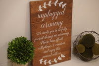 Unplugged wedding sign. Rustic unplugged wedding. Rustic wedding decor. Rustic wedding sign. Unplugged ceremony sign. No phone wedding sign.