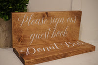 Please sign our guest book sign. Rustic please sign our guest book. Wedding table sign. Wedding prop. Wedding sign. Please sign our book.