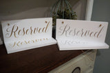 White Reserved wedding sign. Reserved table sign. Wedding prop. Wedding sign. Wood sign. Reserved wood sign. Elegant weeding decor.