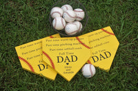 Softball gift for dad. Full time dad. Softball sign. Softball dad. Softball home plate. Softball parent. Softball mom. Father&#39;s Day gift.