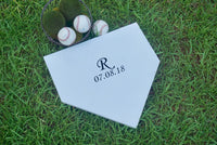 baseball wedding. Baseball shower. Baseball party. Baseball guest book. Baseball home plate. Home plate sign. Baseball theme.