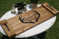 Custom rustic serving platter. Outdoors man tray. Family name personalized tray. Serving tray. Wood tray. Wood serving tray. Hunting tray.