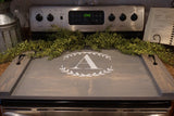 Stove top tray.  Custom stove tray. Wood stove cover.  Custom stove cover. Custom stove tray. Personalized stove tray.