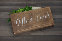 Gifts & Cards sign. Rustic cards and gifts. Wedding table sign. Rustic wedding. Wedding sign. Rustic wedding decor. Gifts sign. Cards sign.