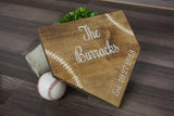 Baseball gift. Personalized home plate. Gift for mom. Family name home plate. Baseball plate. Baseball home decor. Baseball themed decor.