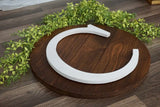 Initial wood sign.  Initial cutout. Round wood cutout. Family initial cutout. Personalized initial sign. Anniversary initial.