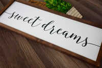 Sweet dreams. Sweet dreams sign. Bedroom decor. Bedroom sign. Nursery sign. Sweet dreams farmhouse sign. Good  night sign. Wedding gift.