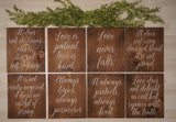 Love Is Patient. Love is Kind Rustic. Aisle signs. Wedding Decor. 1 Corinthians 13. Wedding Aisle Signs. Wood Wedding Signs. Wedding Decor
