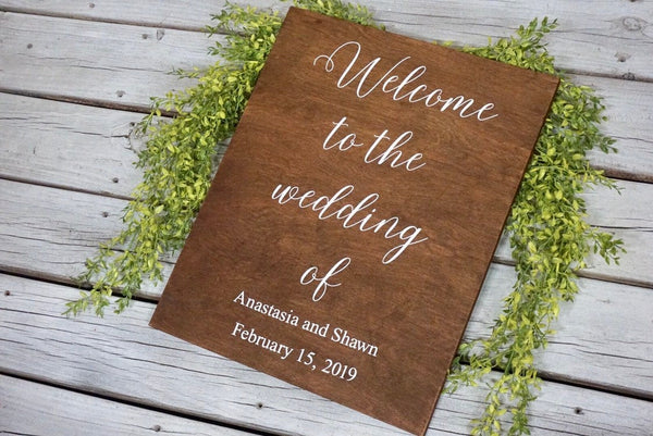Wedding welcome sign. Welcome to the wedding of wood sign. Rustic welcome sign. Wedding decor. Wedding entry sign. Welcome to our wedding.