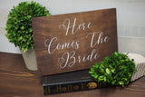 Here comes the bride. Ring bearer sign. Wedding decor. Rustic wedding. Wedding sign. Here she comes. Here comes the bride sign.
