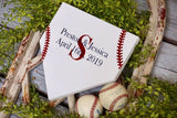 Baseball wedding. Personalized baseball. Baseball gift. Baseball theme. Baseball home plate. Personalized home plate.