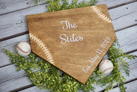 Personalized home plate. Baseball plate. Custom home plate. Baseball home decor. Established home plate. Baseball wedding.