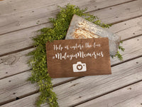 Hashtag wedding sign. Help us capture the love. Wedding decor. Rustic wedding decor.