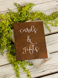 Cards & gifts wedding decor. Rustic wedding decor. Wedding prop sign. Cards and gifts wedding sign.