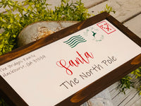 Christmas Sign. Letter to Santa. North Pole decor. Christmas decor. Farmhouse Christmas. Personalized Christmas sign. sign.