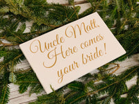 Here comes your bride wood sign. Custom here comes the bride wedding decor. Ring bearer sign. Wedding aisle decor. Flower girl sign.