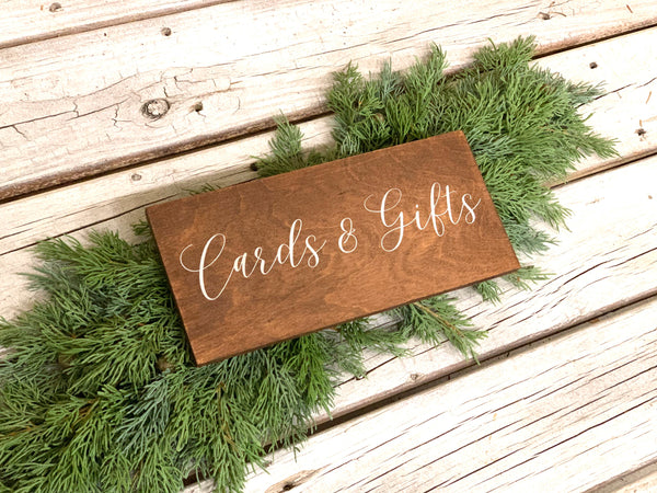 Cards & Gifts. Rustic wedding sign. Wedding table sign. Wedding decor. Wedding signs. Gift table sign. Card sign. Wedding sign.