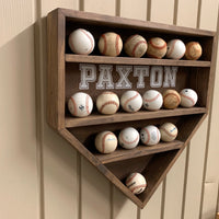 Baseball display. Baseball rack. Baseball ring display. Baseball theme. Home plate. Baseball gift. Senior gift. Custom baseball.