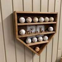 Baseball display. Baseball rack. Baseball ring display. Baseball theme. Home plate. Baseball gift. Senior gift. Custom baseball.