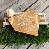 Oh the places you’ll go. Graduation gift. Class of 2021. Personalized baseball gift. Baseball decor. Custom home plate. Dr. Seuss.