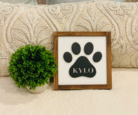 Laser cut sign. Dog sign. Personalized dog sign. Dog name sign. Farmhouse decor. Wood art. Custom dog sign.