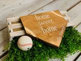 Home sweet home. Baseball gift. Personalized home plate. Baseball home decor. Home plate sign. There is no place like home. Christmas gift.