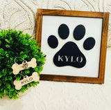 Laser cut sign. Dog sign. Personalized dog sign. Dog name sign. Farmhouse decor. Wood art. Custom dog sign.
