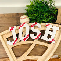 Baseball nursery. Baseball letters. Baseball name. Personalized name. Wood sign. Wood letters. Boys nursery. Christmas gift. Baby gift.