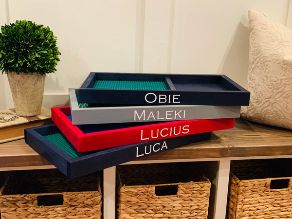 Personalized Wooden Lego Tray - JC Boutique
