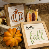 Fall decor. Fall signs. Laser cut sign. Farmhouse sign. Farmhouse decor. Wood art. Pumpkin sign. Hello fall sign. Shiplap sign. Shiplap.