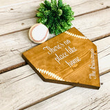 There's no place like home. Baseball plate. Personalized home plate. Baseball home decor. Theres no place like home. Baseball theme.